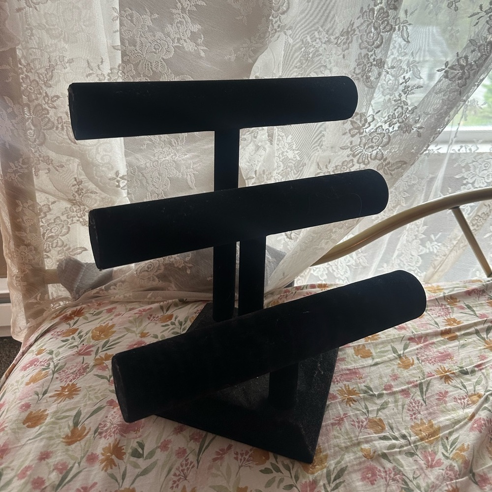 Black Velvet Tier Jewelry Display
